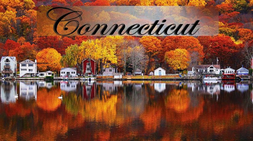 Connecticut Asset Search: Serene New England Lake With Vibrant Fall Foliage, Red And Gold Maples Reflecting On Water, Professional Investigation Services In Ct